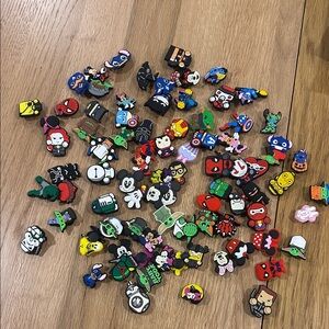 Huge bundle of Disney Themed Charms for crocs